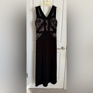 Black and lace with nude underlay. Maxi length size small